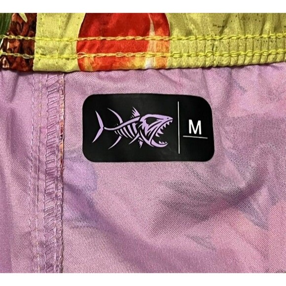Psycho Tuna Mens Tropical Cocktails Lemon Board Swim Shorts Trunks Size M NWT - Picture 3 of 5